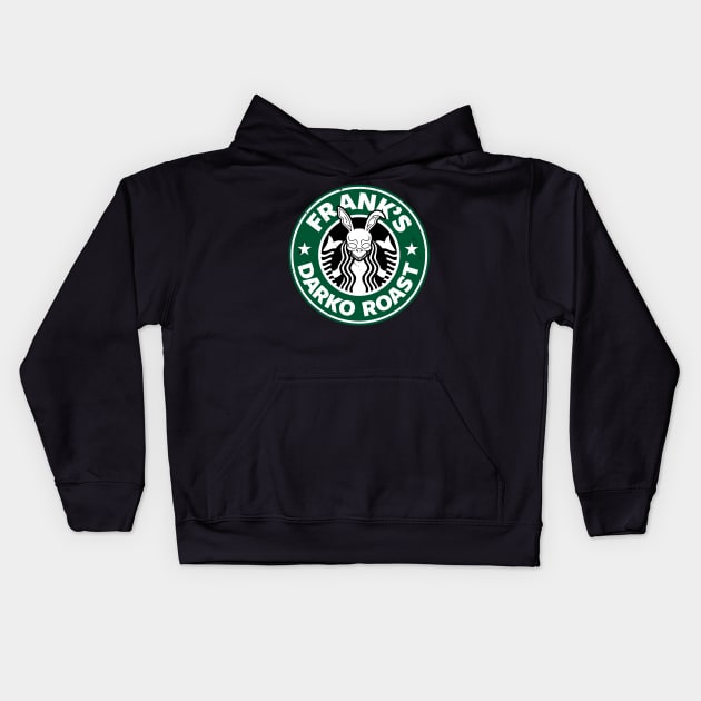 Spooky Coffee Cult 90's Retro Movie Logo Parody Mashup For Coffee Lovers Kids Hoodie by BoggsNicolas